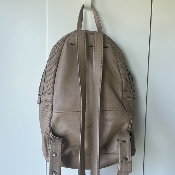 Frye Lena perforated leather backpack, taupe - Picture 4 of 13